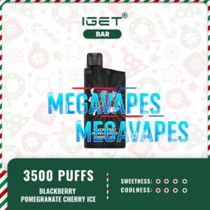 IGET Bar Blackberry Pomegranate Cherry Ice 3500 Puffs - Mega Vapes Australia