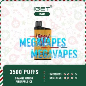 IGET BAR - ORANGE MANGO PINEAPPLE ICE | 3500 Puffs | Mega Vapes Australia