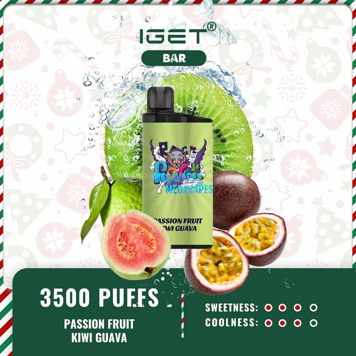 IGET-Bar-3500-Puffs-Passion-fruit-Kiwi-Guava58.jpg - Mega Vapes Australia