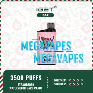 Order IGET Bar Strawberry Watermelon Hard Candy now Aussie - Mega Vapes