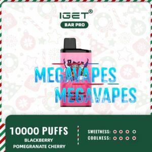 IGET BAR PRO - BLACKBERRY POMEGRANATE CHERRY – 10000 Puffs Bold Berry Vape