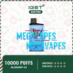 IGET BAR PRO - BLUEBERRY ICE – 10000 Puffs Smooth & Refreshing Vape