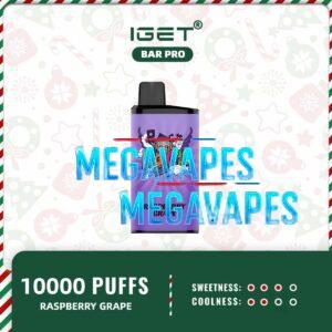 IGET BAR PRO - RASPBERRY GRAPE - 10000 Puff Disposable Vape | Mega Vapes Australia