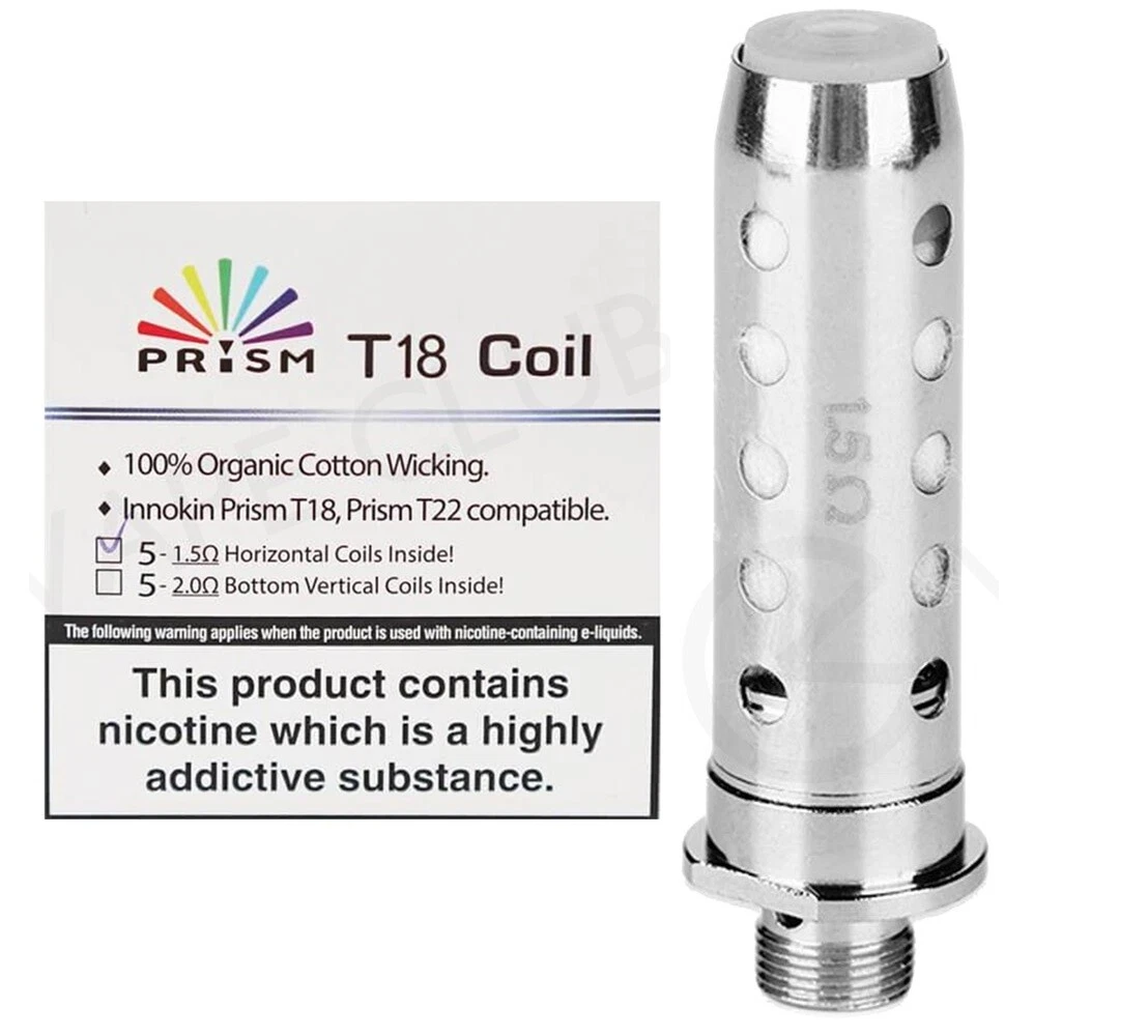 INNOKIN T18 - T22 COILS Prism Endura 1.5ohm Replacement TANK Coil Heads (5 Pack) - Mega Vapes Australia Order INNOKIN T18 / T22 COILS Prism Endura 1.5ohm Replacement TANK Coil Heads (5 Pack) Now At Mega Vapes Australia