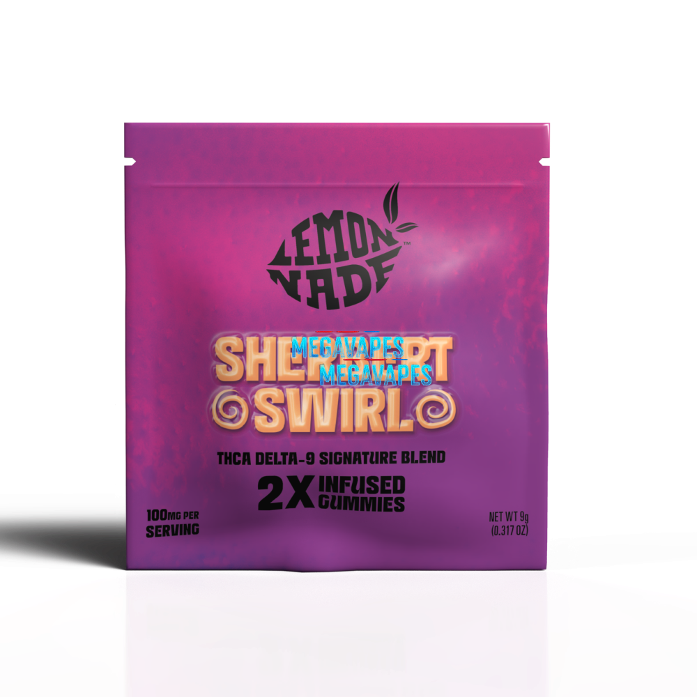 LemonNade - THCA Delta 9 Blend Gummies 2ct Bag - Sherbert Swirl - Mega Vapes Australia Al Fakher Pro Max 12K Battery - Starting From $4.49