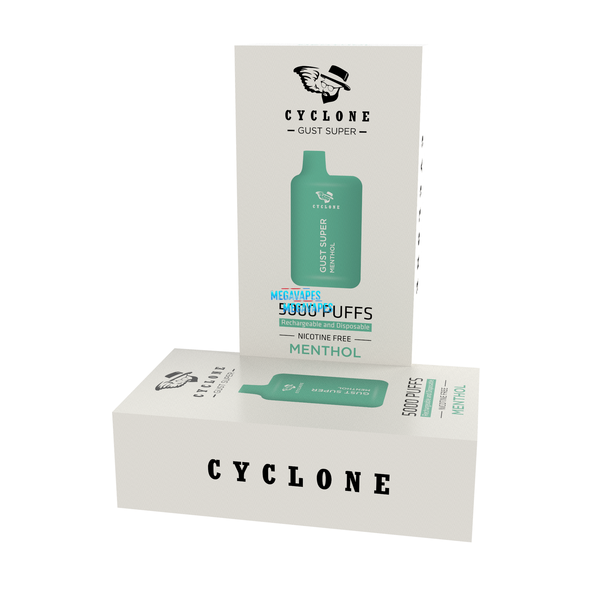 Nicotine Free Gust Super Menthol Rechargeable Disposable Vape - Mega Vapes Australia Al Fakher Pro Max 12K Battery - Starting From $4.49