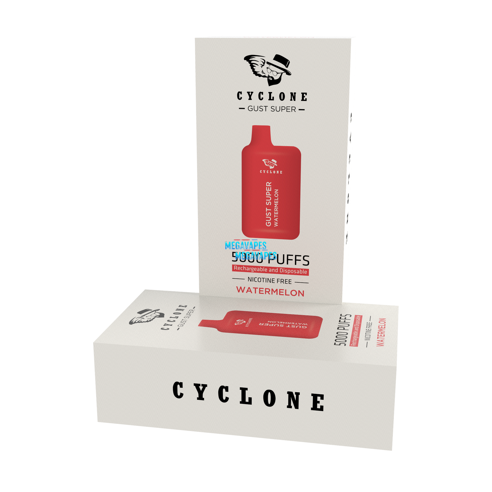 Nicotine Free Gust Super Watermelon Rechargeable Disposable Vape - Mega Vapes Australia Al Fakher Pro Max 12K Battery - Starting From $4.49