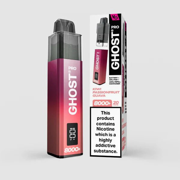 Vapes Bar Ghost Pro 8000 Prefilled VAPE (BOX OF 5) - Mega Vapes Australia Al Fakher Pro Max 12K Battery - Starting From $4.49