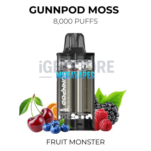 gunnpod-moss-8000-fruit-monsterpng - Mega Vapes Australia