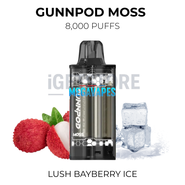 gunnpod-moss-8000-lush-bayberry-icepng - Mega Vapes Australia