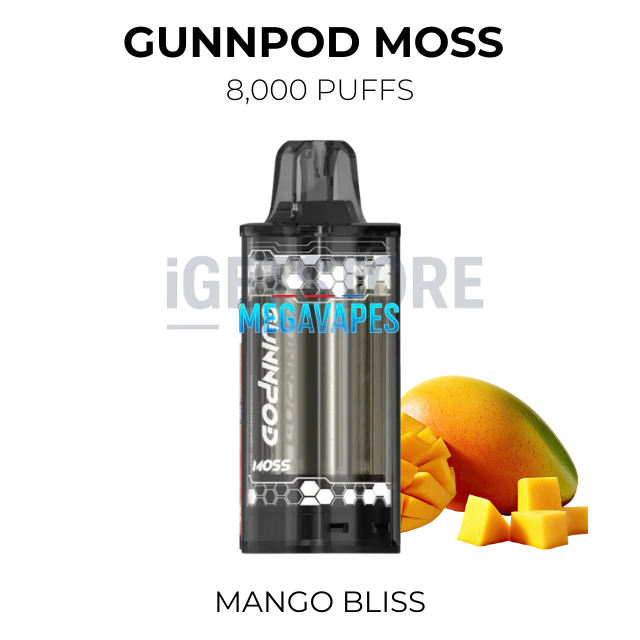 gunnpod-moss-8000-mango-blisspng - Mega Vapes Australia