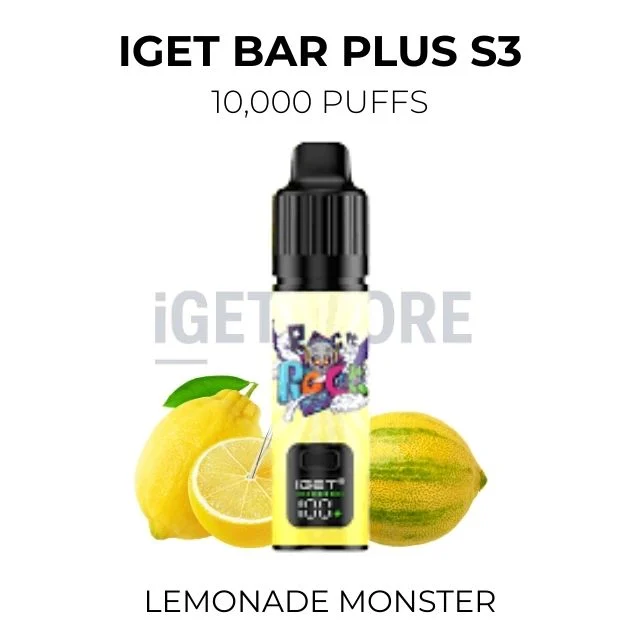 iget-bar-plus-s3-10000-lemonade-monsterwebp - Mega Vapes Australia