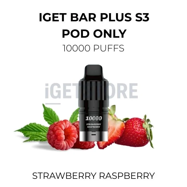 iget-bar-plus-s3-pod-only-10000-puffs-strawberry-raspberrywebp - Mega Vapes Australia
