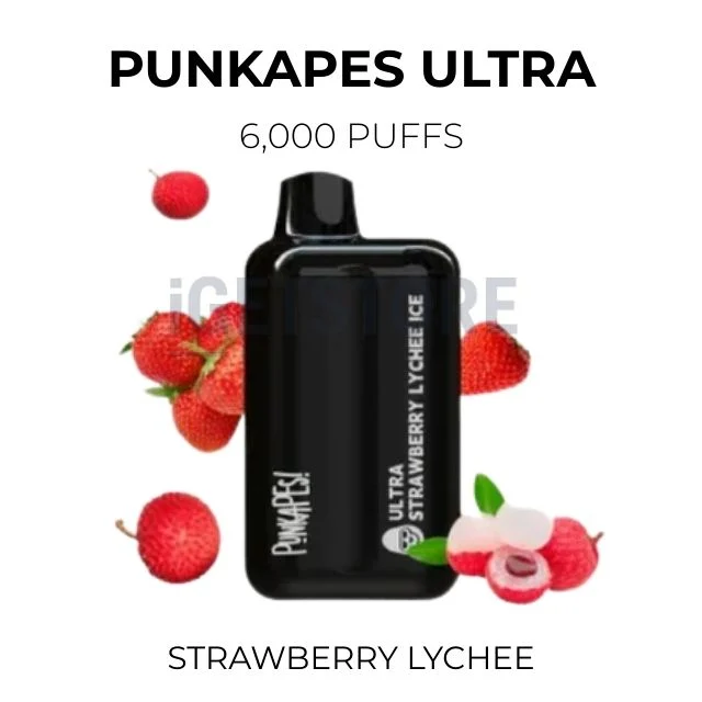 punkapes-ultra-6000-strawberry-lycheewebp - Mega Vapes Australia
